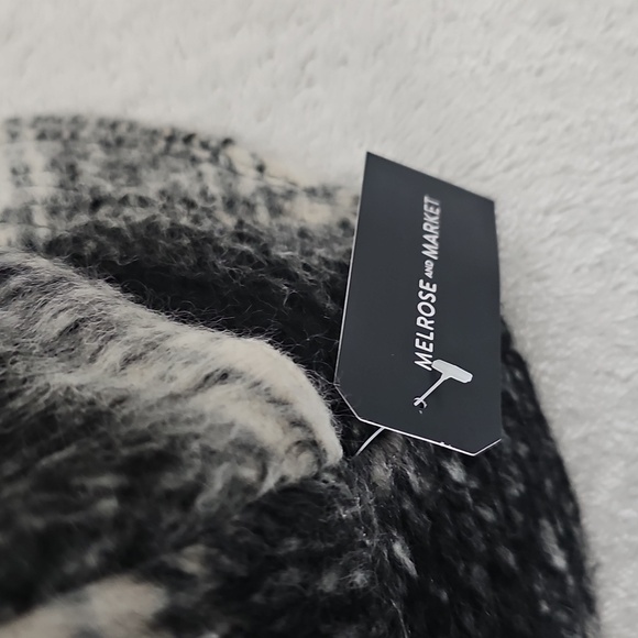 NWT Melrose & Market Plaid Eyelash Bucket Hat Black Combo One Size - Picture 4 of 10